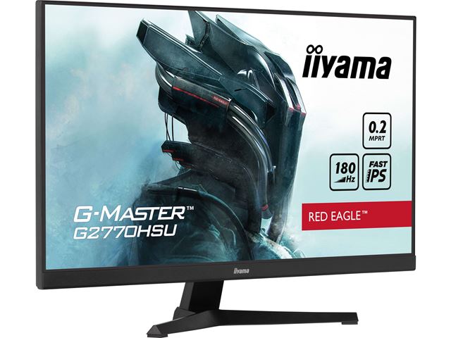 iiyama G-Master Red Eagle gaming monitor G2770HSU-B6 27" Black, Ultra Slim Bezel, IPS, 180Hz, 0.2ms, FreeSync, HDMI, Display Port, USB Hub image 2