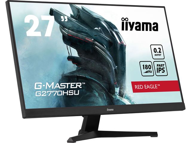 iiyama G-Master Red Eagle gaming monitor G2770HSU-B6 27" Black, Ultra Slim Bezel, IPS, 180Hz, 0.2ms, FreeSync, HDMI, Display Port, USB Hub image 3