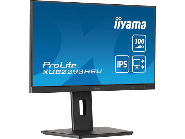 iiyama ProLite monitor XUB2293HSU-B7 22" IPS, 3-side borderless, Height Adjustable, Full HD, HDMI, 100hz refresh rate, USB Hub image 3