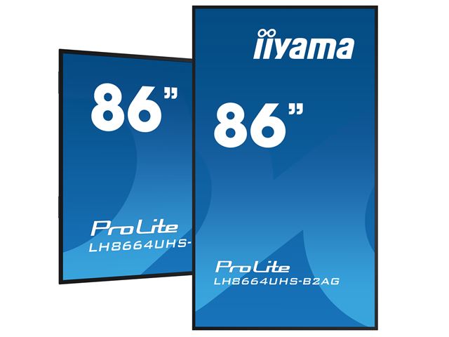 iiyama ProLite LH8664UHS-B2AG 86", 24/7, 4K, IPS, HDMI, landscape/portrait, Wifi, Android OS, signal FailOver, 500cd/m² high brightness, Anti-Glare image 3