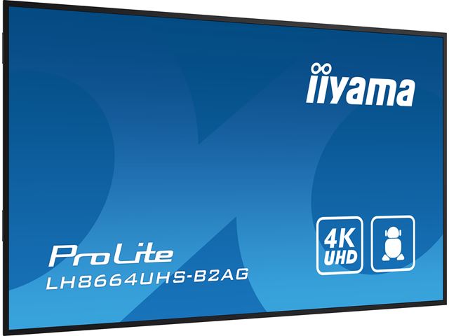 iiyama ProLite LH8664UHS-B2AG 86", 24/7, 4K, IPS, HDMI, landscape/portrait, Wifi, Android OS, signal FailOver, 500cd/m² high brightness, Anti-Glare image 6