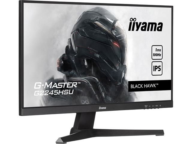 iiyama G-Master Black Hawk gaming monitor G2245HSU-B2 22" Black, IPS, 100Hz, 1ms, FreeSync, HDMI, Display Port, USB Hub image 2