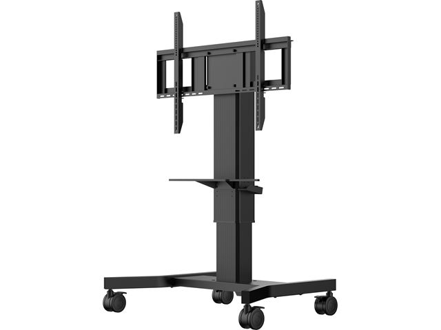 iiyama MD CAR1021-B1 Single column electric floor lift on wheels with easy mount brackets and laptop shelf image 3