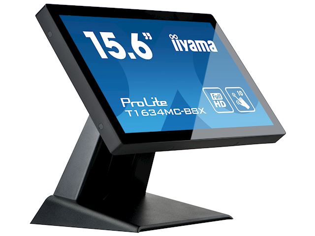 iiyama ProLite T1634MC-B8X 16" Black, IPS, touch through glass, 16:9, Projective Capacitive 10pt touch,  image 4