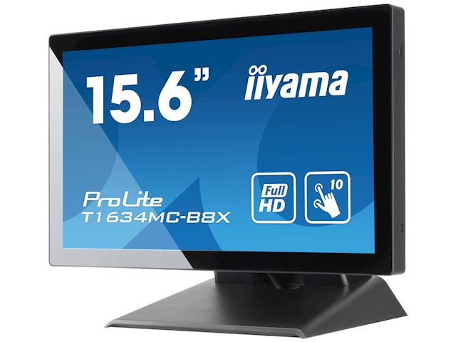 iiyama ProLite T1634MC-B8X 16" Black, IPS, touch through glass, 16:9, Projective Capacitive 10pt touch,  image 5