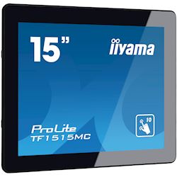 iiyama Prolite monitor TF1515MC-B2 15" Black, 1024 x 768 resolution, Projective Capacitive 10pt Touch, equipped with touch through glass function, (Mounting brackets not included) thumbnail 1
