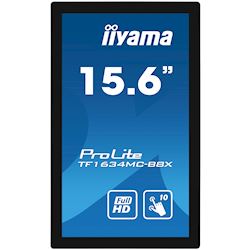 iiyama ProLite monitor TF1634MC-B8X 16", P Cap 10pt touch, edge to edge glass, Open frame, Scratch resistant, Anti-fingerprint coating, Water and dust resistant thumbnail 2