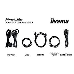 iiyama Prolite monitor X4373UHSU-B1 VA LED, 4K, Picture-by-Picture, USB hub, flicker free, Daisychain thumbnail 7