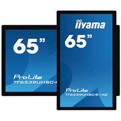 iiyama Prolite monitor TF6539UHSC-B1AG 65" Black, IPS, Anti Glare, 4K UHD,  Projective Capacitive 50pt Touch, 24/7, Landscape/Portrait/Face-up, Open Frame thumbnail 2