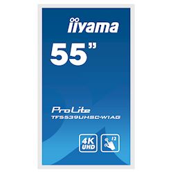 iiyama Prolite monitor TF5539UHSC-W1AG 55" White, IPS, Anti Glare, 4K,  Projective Capacitive 15pt Touch, 24/7, Landscape/Portrait/Face-up, Open Frame thumbnail 1