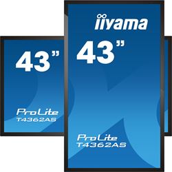 iiyama ProLite monitor T4362AS-B1 43" Projective Capacitive 20pt touch, 4K touch screen with Android OS and Anti-Glare thumbnail 3