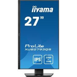 iiyama ProLite XUB2793QS-B1 height adjustable monitor, 3-side borderless, IPS, WQHD res, HDMI, DisplayPort, Flicker free and Blue light reducer  thumbnail 1