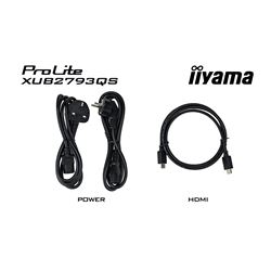 iiyama ProLite XUB2793QS-B1 height adjustable monitor, 3-side borderless, IPS, WQHD res, HDMI, DisplayPort, Flicker free and Blue light reducer  thumbnail 10