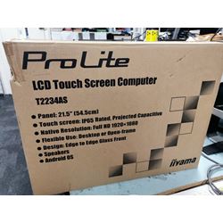 BOX OPENED iiyama ProLite monitor T2234AS-B1 22” PCAP 10pt touch screen with Android thumbnail 1