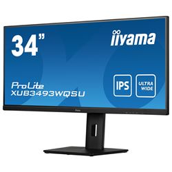 iiyama ProLite monitor XUB3493WQSU-B5 34" IPS ultra-wide screen with HDMI and Height Adjustment thumbnail 1