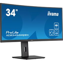 iiyama ProLite curved monitor XCB3494WQSN-B5 34" VA ultra-wide screen with KVM Switch and USB-C Dock, HDMI and Height Adjustment thumbnail 1