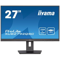 iiyama ProLite monitor XUB2792QSC-B5 27" IPS, 2560x1440, Ultra Slim Bezel, Black, HDMI, Display Port, USB-C Connectivity, Height Adjustable thumbnail 0