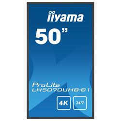 iiyama Prolite monitor LH5070UHB-B1 50" Digital Signage, VA, Slimline, 4K UHD, 700cd/m² brightness, 24/7, Landscape/Portrait, with Android OS thumbnail 1