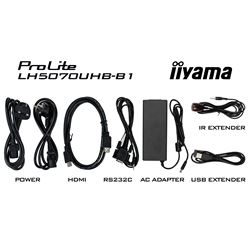 iiyama Prolite monitor LH5070UHB-B1 50" Digital Signage, VA, Slimline, 4K UHD, 700cd/m² brightness, 24/7, Landscape/Portrait, with Android OS thumbnail 8