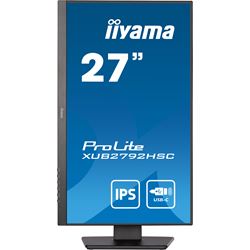 iiyama ProLite Monitor XUB2792HSC-B5 27", Black, Height Adjustable, IPS Panel, USB-C connection with power thumbnail 1