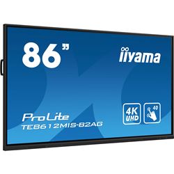 iiyama ProLite TE8612MIS-B2AG 86", 4k UHD, Infrared 40pt touch, PC slot, 24/7, VA, Anti-glare coating, 32GB internal memory, HDMI, USB-C, Android 11 OS thumbnail 1