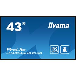 iiyama ProLite monitor LH4354UHS-B1AG 43", Digital Signage, IPS, HDMI, DisplayPort, 4K, 24/7, Landscape/Portrait, Media Player, Intel® SDM slot, Wifi, Anti-Glare thumbnail 0