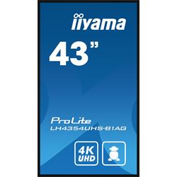 iiyama ProLite monitor LH4354UHS-B1AG 43", Digital Signage, IPS, HDMI, DisplayPort, 4K, 24/7, Landscape/Portrait, Media Player, Intel® SDM slot, Wifi, Anti-Glare thumbnail 1