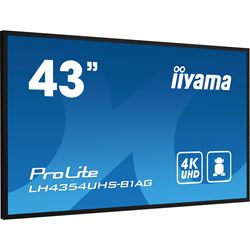 iiyama ProLite monitor LH4354UHS-B1AG 43", Digital Signage, IPS, HDMI, DisplayPort, 4K, 24/7, Landscape/Portrait, Media Player, Intel® SDM slot, Wifi, Anti-Glare thumbnail 2