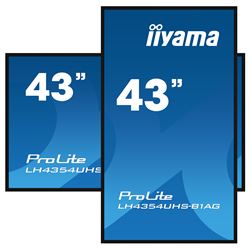 iiyama ProLite monitor LH4354UHS-B1AG 43", Digital Signage, IPS, HDMI, DisplayPort, 4K, 24/7, Landscape/Portrait, Media Player, Intel® SDM slot, Wifi, Anti-Glare thumbnail 3