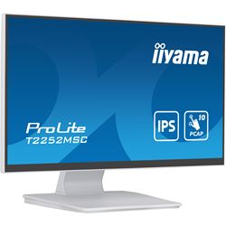 iiyama ProLite monitor T2252MSC-W2  22" White, IPS, Projective Capacitive 10pt touch, HDMI, Display Port, Edge-to-Edge glass design, anti fingerprint coating thumbnail 2