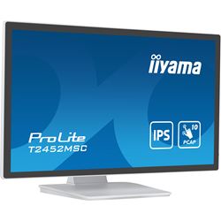 iiyama ProLite monitor T2452MSC-W1 24" White, IPS, Projective Capacitive 10pt touch, HDMI, Display Port, edge-to-edge glass, anti fingerprint coating thumbnail 2