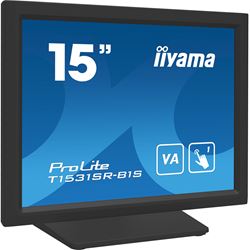 iiyama ProLite monitor T1531SR-B1S 15" Black, 5:4 Resistive single touch, VA, HDMI, Display Port thumbnail 1