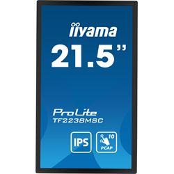 iiyama ProLite monitor TF2238MSC-B1 22", Optical bonded PCap, edge to edge glass, 10pt touch, Anti-glare, HDMI, DP, IPS, Scratch resistive, Anti-fingerprint coating thumbnail 1