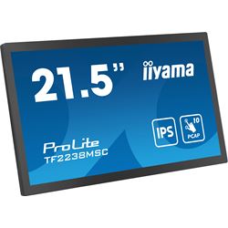 iiyama ProLite monitor TF2238MSC-B1 22", Optical bonded PCap, edge to edge glass, 10pt touch, Anti-glare, HDMI, DP, IPS, Scratch resistive, Anti-fingerprint coating thumbnail 4