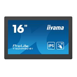 iiyama ProLite monitor T1624MSC-B1 15.6", IPS, Projective Capacitive 10pt touch,  HDMI, Media player, hinged stand thumbnail 0