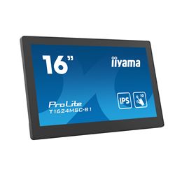 iiyama ProLite monitor T1624MSC-B1 15.6", IPS, Projective Capacitive 10pt touch,  HDMI, Media player, hinged stand thumbnail 1