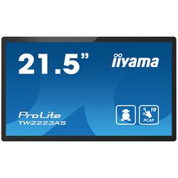 iiyama ProLite TW2223AS-B1, 22” Full HD PCAP 10pt touch screen with Android and edge-to-edge glass design