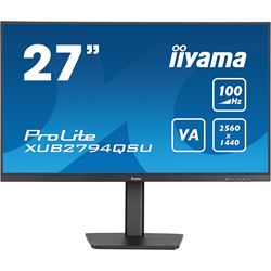 iiyama ProLite XUB2794QSU-B6, 27" WQHD resolution, Height adjustable, Ultra Slim, VA, HDMI, DP, 100hz refresh rate