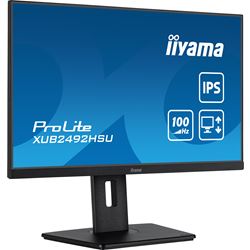 iiyama ProLite monitor XUB2492HSU-B6 24" IPS, Full HD, Black, Ultra Slim Bezel, HDMI, Display Port, USB Hub, Height Adjustable, 100hz thumbnail 2