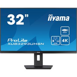 iiyama ProLite monitor XUB3293UHSN-B5 32" 3-side borderless design, IPS panel with KVM switch, USB-C dock, height adjustable thumbnail 0