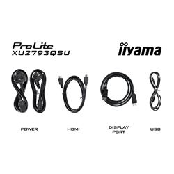 iiyama ProLite XU2793QSU-B6 monitor, 3-side borderless, IPS, WQHD res, HDMI, DisplayPort, Flicker free and Blue light reducer, 100 hz, USB hub thumbnail 11