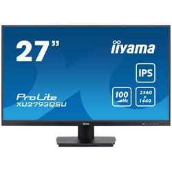 iiyama ProLite XU2793QSU-B6 monitor, 3-side borderless, IPS, WQHD res, HDMI, DisplayPort, Flicker free and Blue light reducer, 100 hz, USB hub thumbnail 0