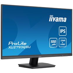 iiyama ProLite XU2793QSU-B6 monitor, 3-side borderless, IPS, WQHD res, HDMI, DisplayPort, Flicker free and Blue light reducer, 100 hz, USB hub thumbnail 1