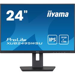 iiyama Prolite monitor XUB2495WSU-B5 24" IPS, 1920 x 1200, Black, DP, HDMI, USB Hub, 100% sRGB, Height Adjustable, 16:10 thumbnail 0