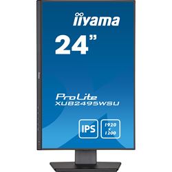 iiyama Prolite monitor XUB2495WSU-B5 24" IPS, 1920 x 1200, Black, DP, HDMI, USB Hub, 100% sRGB, Height Adjustable, 16:10 thumbnail 1