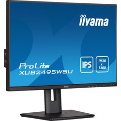iiyama Prolite monitor XUB2495WSU-B5 24" IPS, 1920 x 1200, Black, DP, HDMI, USB Hub, 100% sRGB, Height Adjustable, 16:10 thumbnail 4