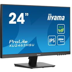 iiyama ProLite monitor ECO XU2463HSU-B1 24" IPS, Full HD, Black, Ultra Slim Bezel, HDMI, Display Port, USB Hub with B energy class thumbnail 2