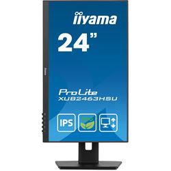 iiyama ProLite monitor ECO XUB2463HSU-B1 24" IPS, Height Adjustable, Full HD, Black, Ultra Slim Bezel, HDMI, Display Port, USB Hub with B energy class thumbnail 1