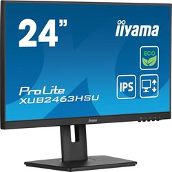 iiyama ProLite monitor ECO XUB2463HSU-B1 24" IPS, Height Adjustable, Full HD, Black, Ultra Slim Bezel, HDMI, Display Port, USB Hub with B energy class thumbnail 3