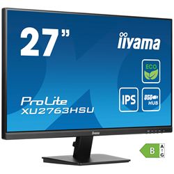 iiyama ProLite monitor ECO XU2763HSU-B1 27" IPS, Full HD, Black, Ultra Slim Bezel, HDMI, Display Port, USB Hub with B energy class thumbnail 2